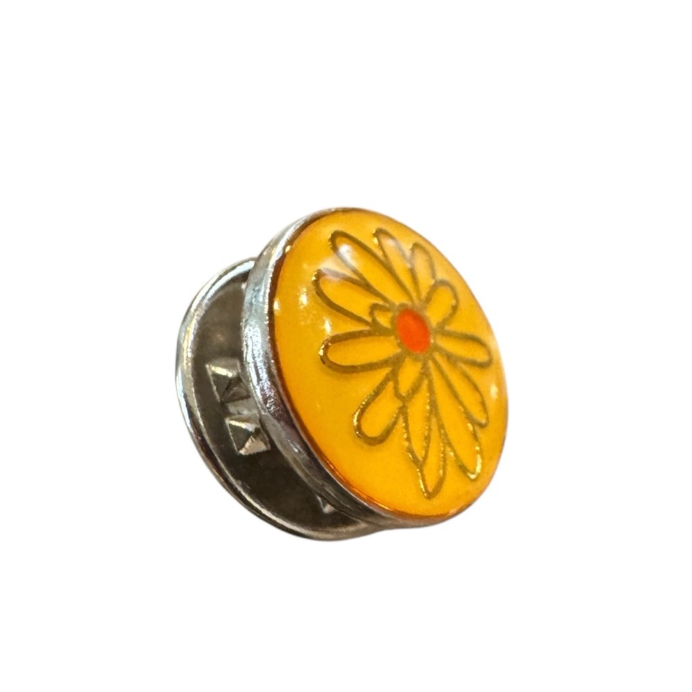 Vintage Yellow Flower Lapel Pin